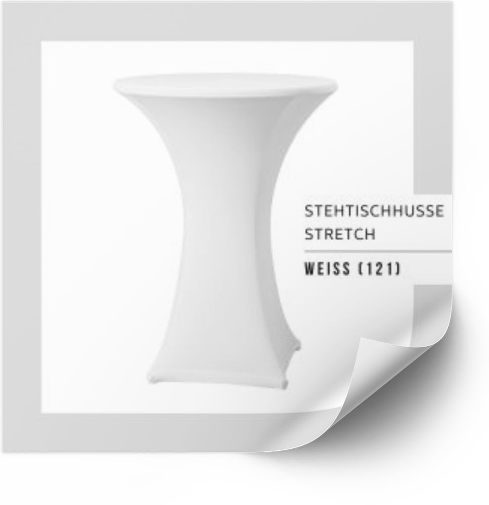 Stehtischusse Stretch 70cm WEISS